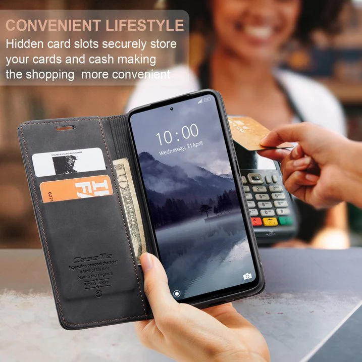 [With Card Slot] Xiaomi Poco X5/Pro Premium Flip Leather Shockproof Wallet Series Case - Image 10