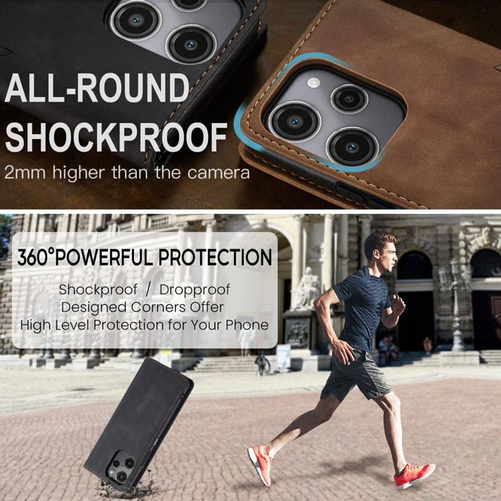 [With Card Slot] Xiaomi Poco X5/Pro Premium Flip Leather Shockproof Wallet Series Case - Image 5