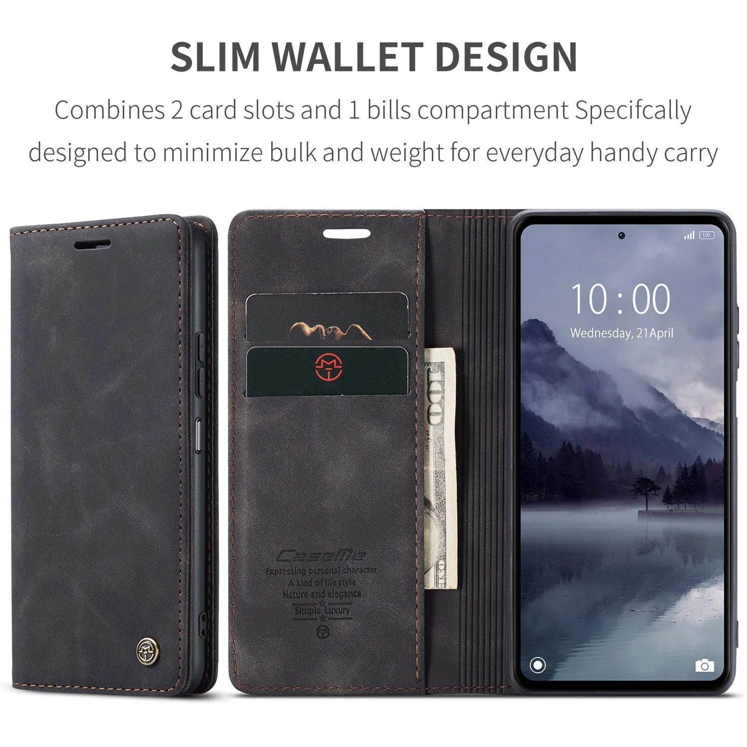 [With Card Slot] Xiaomi Poco X5/Pro Premium Flip Leather Shockproof Wallet Series Case - Image 7