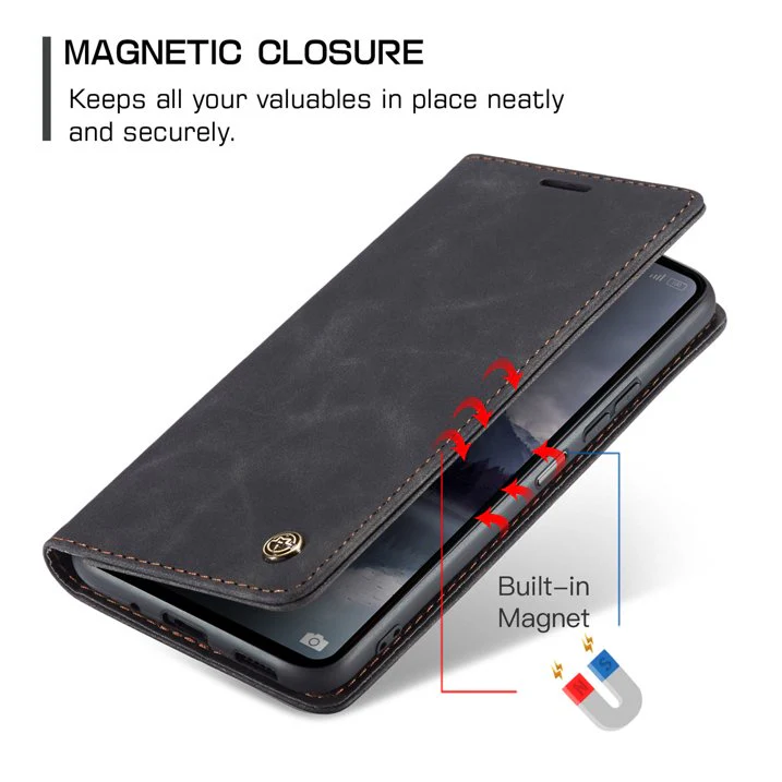 [With Card Slot] Xiaomi Poco X5/Pro Premium Flip Leather Shockproof Wallet Series Case - Image 8